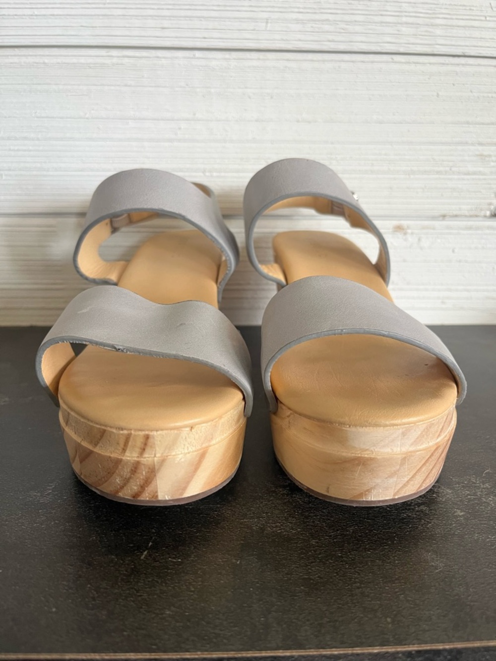 Nisolo All-Day Open Toe Clog Sky Grey size 7.5 women’s shoes sandals anthro - Picture 6 of 16